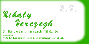 mihaly herczegh business card